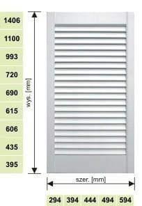Front biały 394 x 690 ażurowy lakierowany