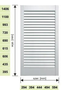 Front biały 394 x 993 ażurowy lakierowany