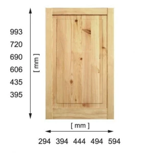 Front sosnowy kasetonowy surowy szer. 294 mm