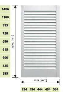 Front biały 594 x 1100 ażurowy lakierowany