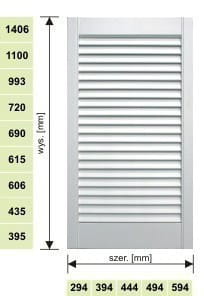 Front biały 594 x 1406 ażurowy lakierowany
